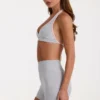 Soft Active minishorts i grå melert