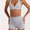 Soft Active minishorts i grå melert