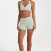 Soft Active minishorts i salvie melert