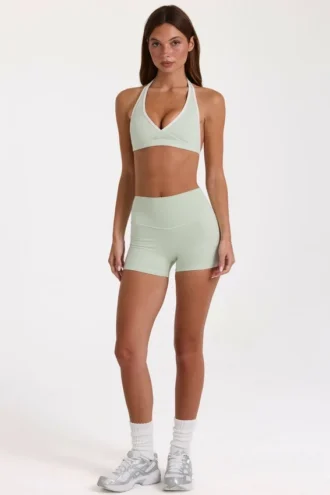 Soft Active minishorts i salvie melert