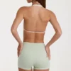 Soft Active minishorts i salvie melert