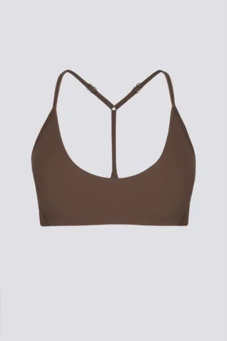 Soft Active Racerback Sports Bra i Cocoa
