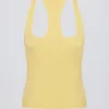 Soft Active Racerback Tank Top i Lemon