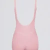 Soft Active ryggløs kontrast-unitard i Powder Pink