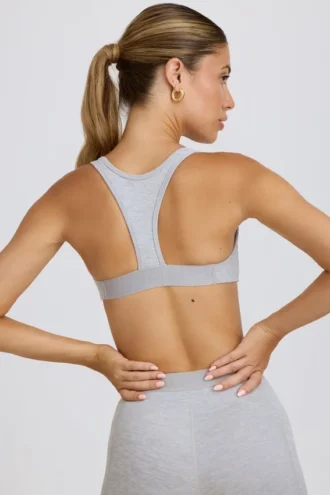 Soft Active sports-BH i grå melert