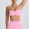 Soft Active sports-BH med hjerteformet utringning i babyrosa
