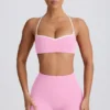 Soft Active sports-BH med hjerteformet utringning i babyrosa