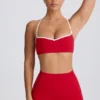 Soft Active sports-BH med hjerteformet utringning i Hot Red