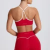 Soft Active sports-BH med hjerteformet utringning i Hot Red