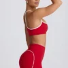 Soft Active sports-BH med hjerteformet utringning i Hot Red