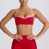 Soft Active sports-BH med hjerteformet utringning i Hot Red