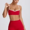 Soft Active sports-BH med hjerteformet utringning i Hot Red