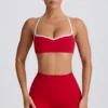 Soft Active sports-BH med hjerteformet utringning i Hot Red