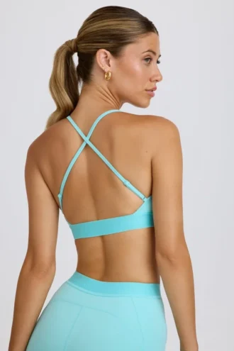 Soft Active sports-BH med kryssrygg i Aqua