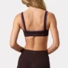 Soft Active sports-BH med sømdetaljer i Espresso
