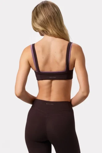 Soft Active sports-BH med sømdetaljer i Espresso