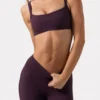 Soft Active sports-BH med sømdetaljer i fargen Plum