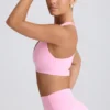 Soft Active sports-BH med V-hals i babyrosa