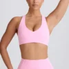 Soft Active sports-BH med V-hals i babyrosa