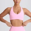 Soft Active sports-BH med V-hals i babyrosa
