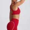 Soft Active sports-BH med V-hals i Hot Red