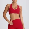 Soft Active sports-BH med V-hals i Hot Red