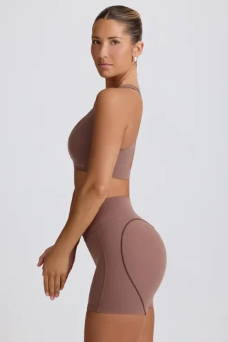 Soft Active sports-BH med V-hals i Mocha
