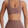 Soft Active sports-BH med V-hals i Mocha