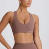 Soft Active sports-BH med V-hals i Mocha