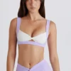 Soft Active sports-BH med vridd front i lilla