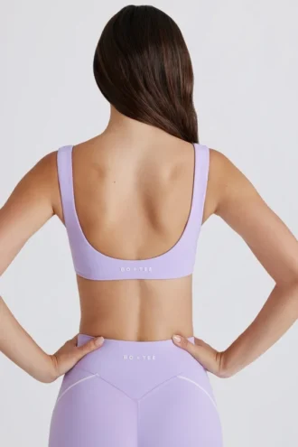 Soft Active sports-BH med vridd front i lilla