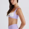 Soft Active sports-BH med vridd front i lilla