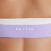 Soft Active sports-BH med vridd front og halterneck i lilla