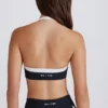 Soft Active sports-BH med vridd front og halterneck i svart