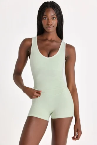 Soft Active-tanktop i salvie melert