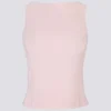 Soft Active-tanktop med båthals og åpen rygg i ballettrosa