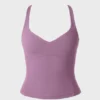 Soft Active-tanktop med hjerteutringning i dusk