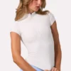 Soft Active-top med kvart glidelås i Milk