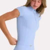 Soft Active-top med kvart glidelås i Sky