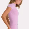 Soft Active-top med kvart glidelås i Sweet Pink