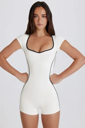 Soft Active-trikot med åpen rygg i elfenben