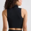 Soft Active turtleneck-tanktop i svart