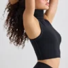 Soft Active turtleneck-tanktop i svart