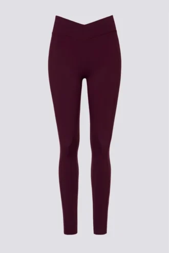 Soft Active V-Waist Leggings i burgunder