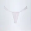 Solsona bikinitruser med rynker i hvitt