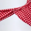 Solsona Ruched Thong Bikinitruser i rød gingham