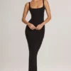 Soreia Modal maxikjole med firkantet hals i svart