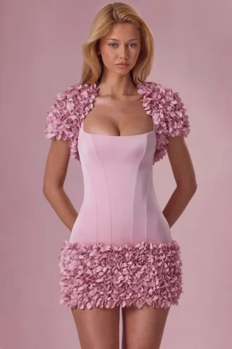 Soretta kort bolero  i Blush Pink