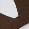 Sports-BH i børstet jersey med V-hals i pecan melert