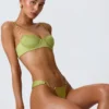 Sundial Embellished Underwired Balconette Bikini Top i pæregrønn